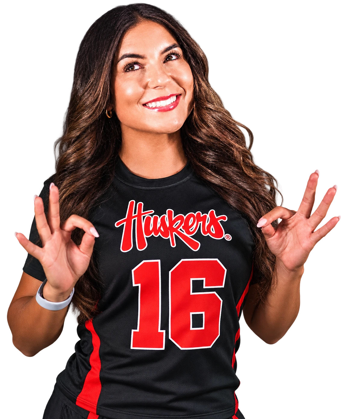 Smiling Nebraska Huskers athlete